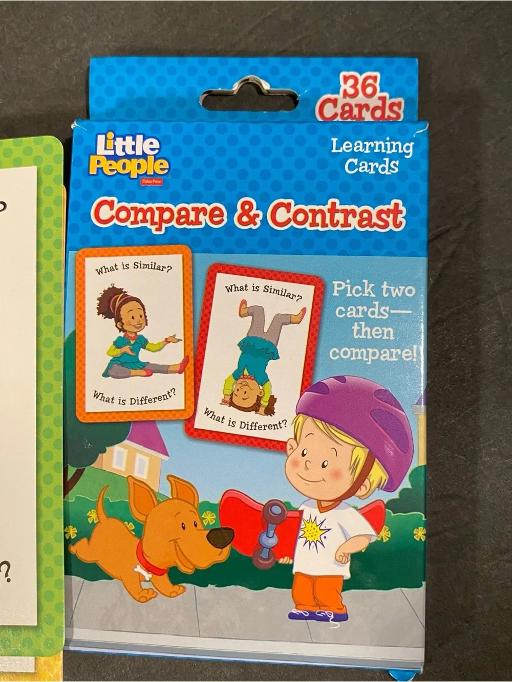 Fisher-Price Little People Paperback Book & Learning Cards Bundle - Vintage